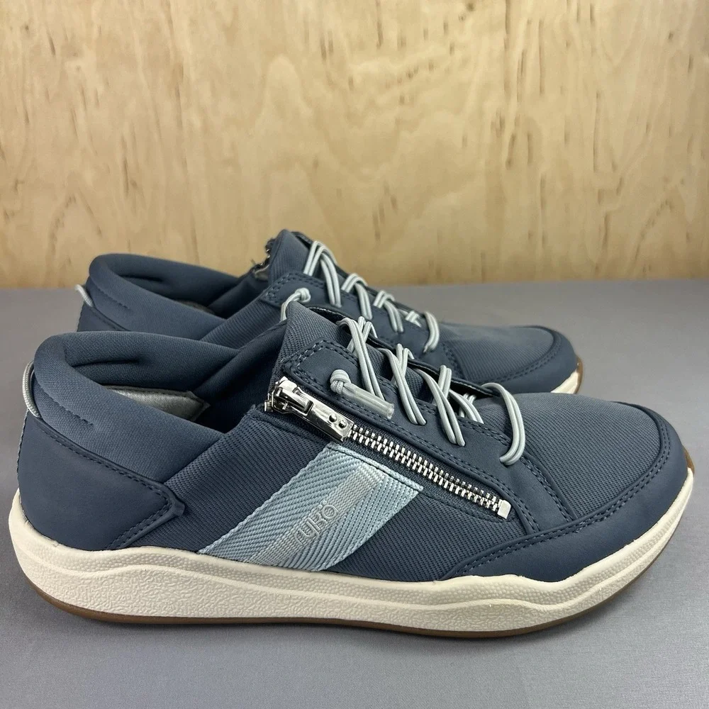 Ryka Carefree Zip Women's Size 9M Flintstone Blue Fashion Sneakers Comfort